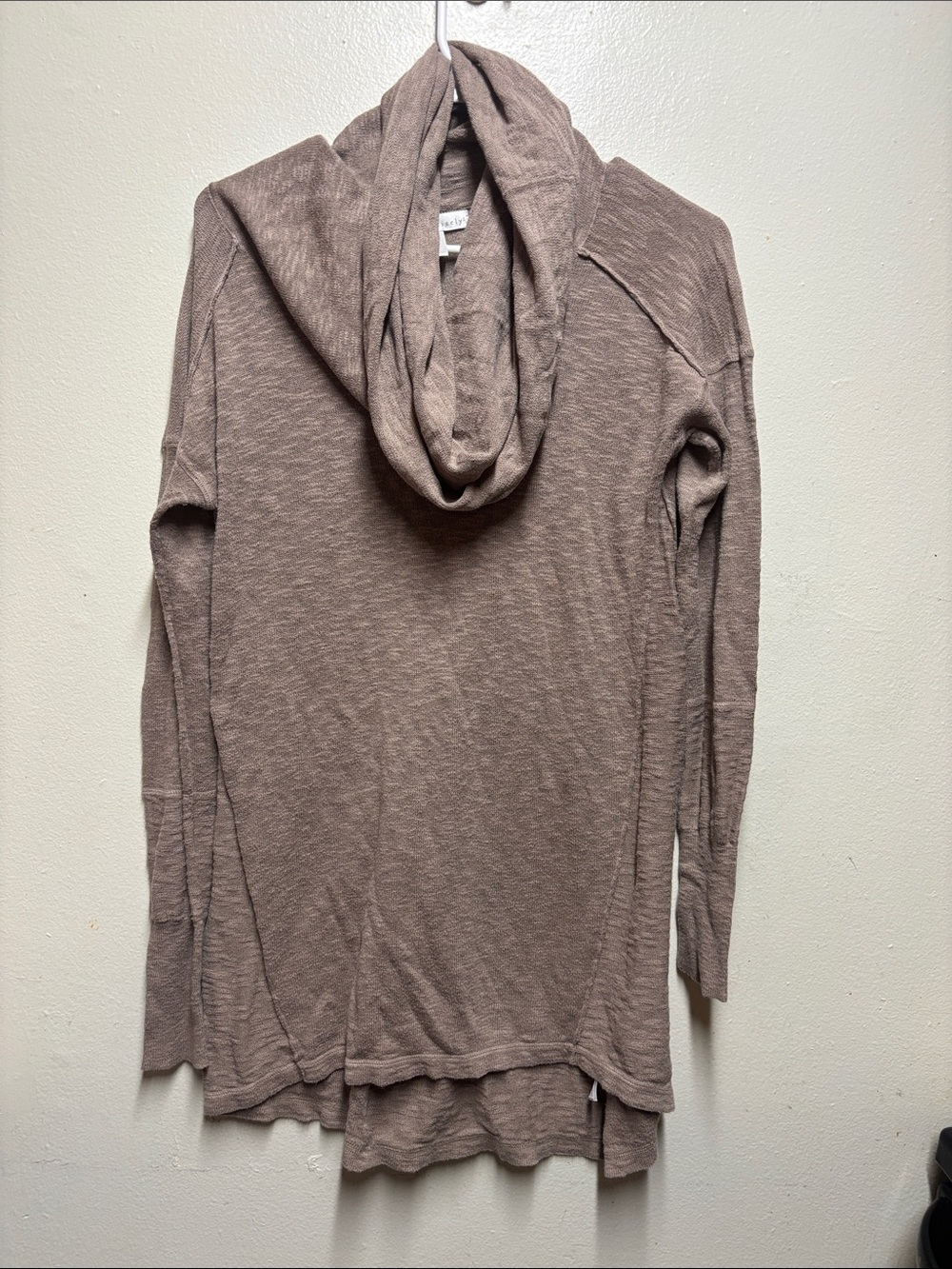 Anthropologie Kaisely cowl-neck tunic top L/S large